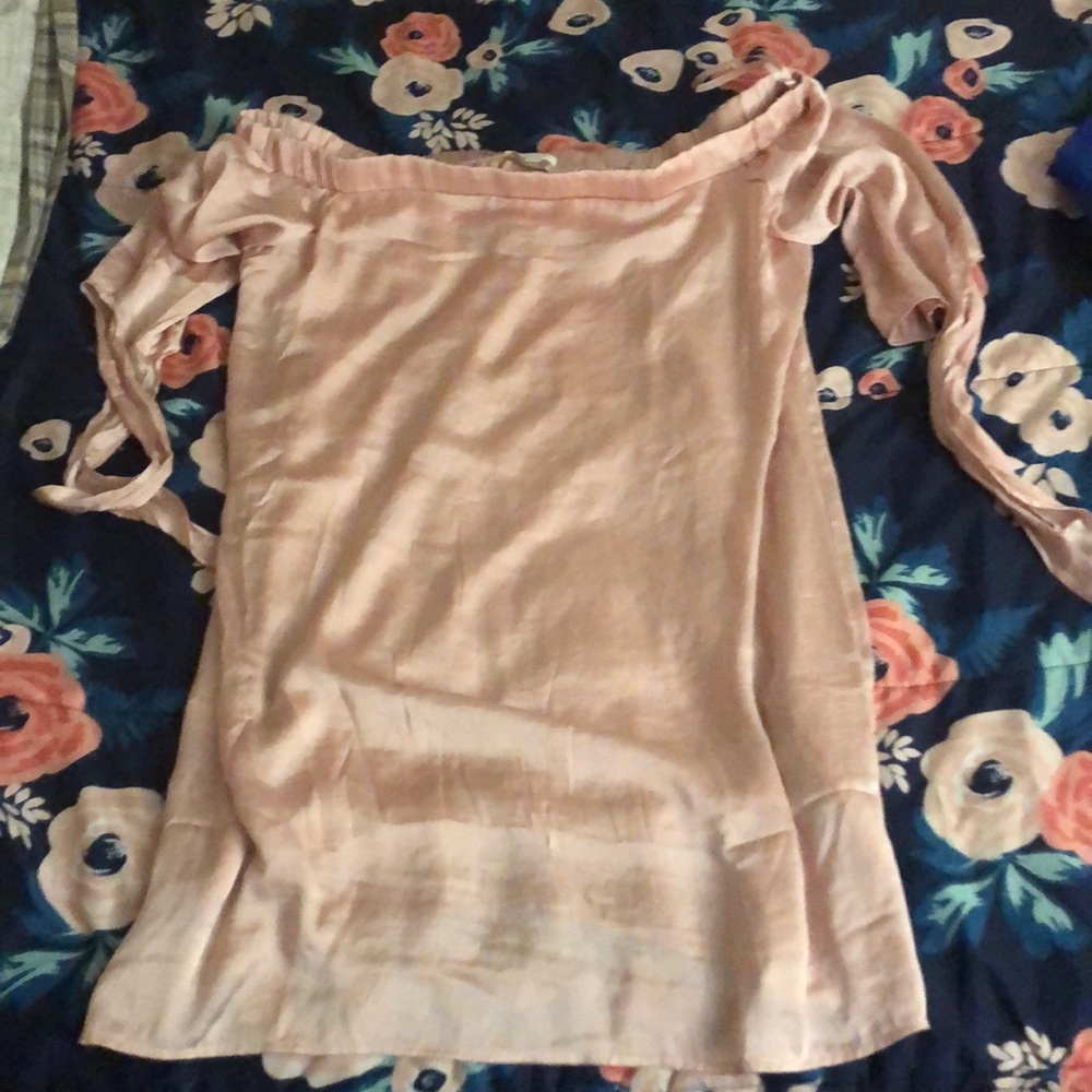 Off Should Pink Shirt